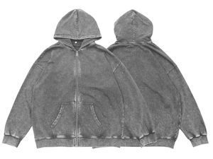 Sudadera con capucha Unisex 100% algodón 350g espuma de peso pesado impreso ajuste suelto estilo Vintage cuello con capucha personalizado para hombres y mujeres - Product Image 4