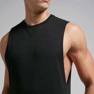 Camiseta de tirantes sin mangas de gran tamaño para hombre al por mayor, estilo cómodo con ajuste relajado, tejido de punto de algodón transpirable - Product Image 5