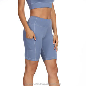 Pantalones cortos de motorista para mujer, sin costuras, Control de barriga, Scrunch, levantamiento de glúteos, Yoga, pantalones cortos acanalados, gimnasio, Fitness, correr, botín para mujer, ciclismo - Product Image 1