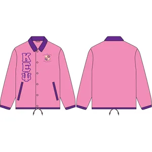 Kapa Epsilon Psi Sorority bordado mujer forrado cortavientos chaqueta Softshell con KEY Sorority bordado chaqueta de mujer