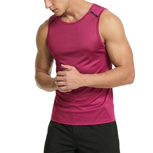 Wholesale Customized Own Logo Brand All Season Men's Tank <b>Top</b> Gym Workout Sports Spandex Polyester Stretchy Fitness Tank <b>Tops</b> - Product Image 1