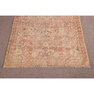 Vintage Accent Rug 3.8x6 ft, Turkish <b>Brown</b> Ombr <b>Wool</b> Rug - Product Image 5
