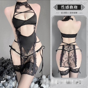ชุดบอดี้สูทลูกไม้เซ็กซี่แบบผูกหลัง - Product Image 6
