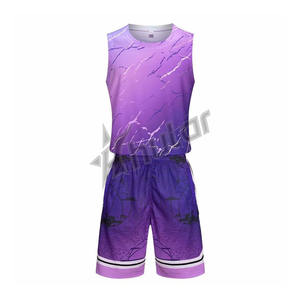 Uniforme de maillot de basket-ball respirant personnalisable Design 1 face Plus Size Saison d'été Dernier ensemble à vendre - Product Image 3