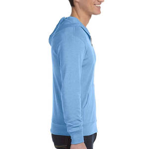 Blue Cotton Cotton Jersey 180GSM Custom Logo Hooded T Shirt - Product Image 6