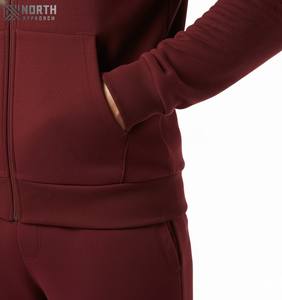 Sudadera con capucha y pantalón con cremallera de fabricante al por mayor logotipo personalizado algodón polar diamante strass 2 piezas chándal para hombre lujo - Product Image 4