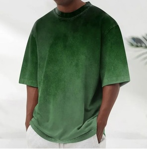 T-shirt en tricot surdimensionné de haute qualité pour hommes, 100% coton, respirant, poids lourd, anti-UV pour l'été - Product Image 3