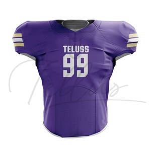 Maillots de football américains personnalisés en gros, unisexe, manches courtes, été, uniforme de football de haute qualité - Product Image 3