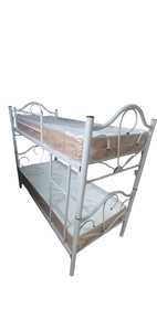 Lit superposé en métal de qualité européenne Rampes d'escalier à profil de tuyau séparable minimaliste pour hôtels dortoir maison Bunker - Product Image 5