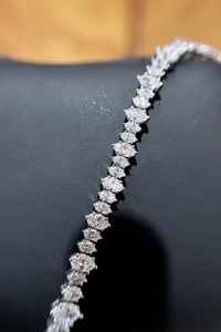 Pulsera de tenis con pavé de moissanita talla marquesa en plata de ley 925, joyería brillante para mujer, regalo de lujo - Product Image 4