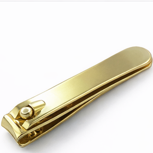 Coupe-ongles professionnel en acier inoxydable doré, lame tranchante, ouverture large, pour manucure et pédicure - Product Image 1