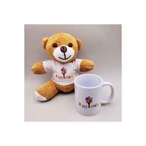 T-shirt buon compleanno orsacchiotto e tazza Set