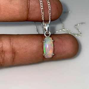 Véritable Éthiopien Naturel Opale Cristal Strass Imitation Perle Vintage Fabriqué À La Main Charme Pendentif Bijoux Cadeau D'anniversaire - Product Image 1