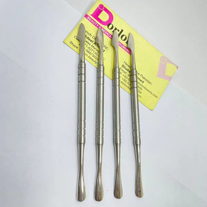 ที่ดันเล็บหนังกำพร้าออกแบบใหม่โลโก้ที่กำหนดเองที่ดันเล็บสแตนเลสอุปกรณ์ทำเล็บเครื่องมือทำเล็บแบบสองด้านปรับแต่งเล็บ - Product Image 1