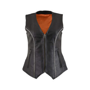 Leather Motorbike <b>Waistcoat</b> Vest - Product Image 2
