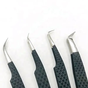 Pinces à épiler pour extensions de cils en acier inoxydable personnalisées, 10 mm, pointe lisse, outil professionnel pour les artistes des cils, outil de beauté - Product Image 2