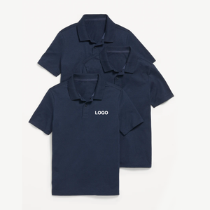Camisetas Polo Blancas Unisex para Niños al por Mayor, Uniformes Escolares de Manga Corta con Logotipo Personalizado en Tela Jersey - Product Image 4