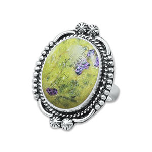 คอลเลกชั่นล่าสุด925แข็งเงินสเตอร์ลิงแหวนพลอยธรรมชาติรูปวงรี - Product Image 1