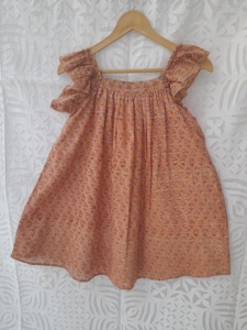 Belle robe en coton à imprimé Floral pour enfants, robe en coton à imprimé Floral coloré pour l'été, l'automne et le printemps - Product Image 2