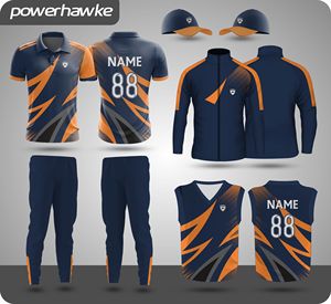 Conjunto de Sudadera con capucha de uniforme de Cricket de alta calidad, medio Sves con cuello y pantalones hasta el tobillo - Product Image 2