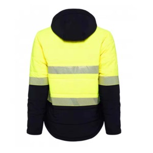 Chaqueta de Invierno Reflectante de Alta Visibilidad Unisex, Fabricada Profesionalmente, con Cuello Alto, Personalizable, Impermeable, de Pana, con Protección Frontal y Transpirable - Product Image 3