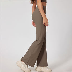 กางเกงเลกกิ้งขาบานรัดรูปสำหรับผู้หญิงเลกกิ้งผ้ายืดบล็อกสีสำหรับใส่ออกกำลังกาย - Product Image 2