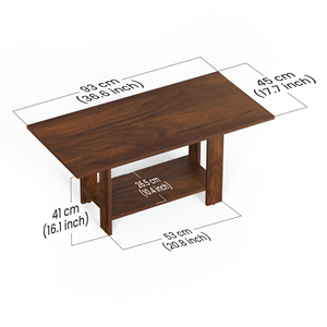 BLUEWUD Osnale madera de ingeniería forma Rectangular Centro de café sofá té Teapoy consola mesa para sala de estar hogar Hall - Product Image 6