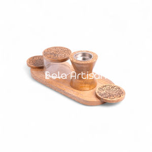 Ensemble de brûleur d'encens indien en bois de mangue écologique portable Bela Artisan pour les décorations de l'Aïd, utilisation domestique - Product Image 2