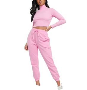 2023 vente en gros Logo personnalisé strass broderie coton Jogging costume femmes à capuche ensemble survêtement survêtement femmes survêtements - Product Image 2