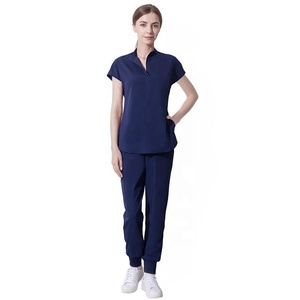 Uniformes médicos elásticos de Spandex de rayón de alta calidad, uniformes de Hospital personalizados para hombres, uniformes para mujeres, abrigos de laboratorio médico, uniforme de enfermera - Product Image 2