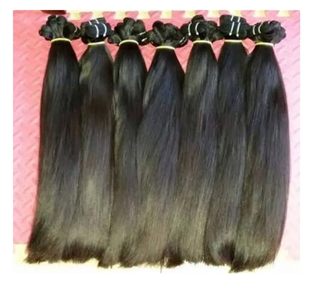 Rambut mentah India halus keriting dan ikal keriting ekstensi rambut asli untuk wanita hitam Tersedia dengan harga terbaik