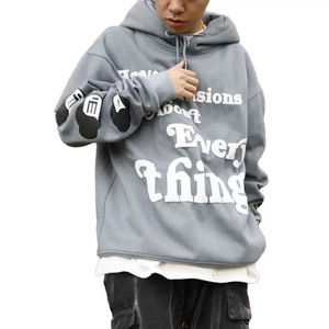 Unisex Custom Logo <b>3D</b> Puff <b>Prints</b> Hoodie New OEM Heavyweight Cotton Fleece with <b>3D</b> Embroidered Technics Men's Winter Wear - Product Image 1