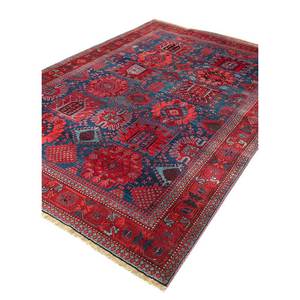 Alfombras de Lana Anudadas a Mano Aalam, Estilo Kilim Abstracto con Medallón Rojo y Naranja, Rectangulares de 9x12, para Entrada de Casa, para Adolescentes - Paem-171 - Product Image 2