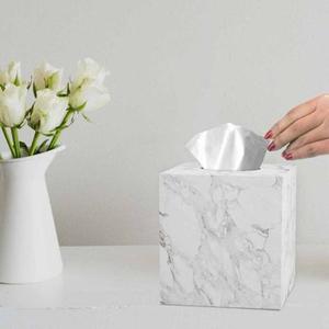 Modern Design Resin Tissue Holder With a Sleek & <b>Minimalist</b> Look for Contemporary Living Rooms and Office <b>Desks</b> - Product Image 2
