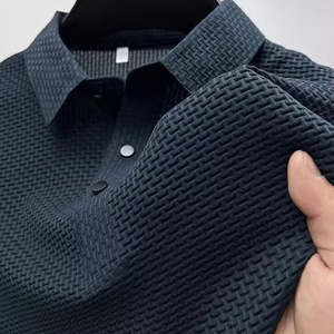 เสื้อโปโลผ้าฝ้ายสลิมฟิตสำหรับผู้ชายเสื้อประกอบเกรดสูงปกครึ่งแขนเสื้อลำลองแนวธุรกิจคลาสสิก - Product Image 1