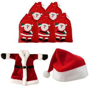 <b>Red</b> Christmas Hat <b>Gift</b> <b>Bag</b> for Small Clothes Christmas Party Decoration Layout with Logo Printing - Product Image 1