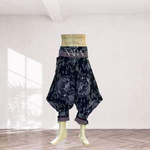 Unisex Casual Harem <b>Pants</b> with Stretch Waist Lightweight Comfortable Loose Fit for Daily Travel and <b>Loungewear</b> Use - Product Image 3