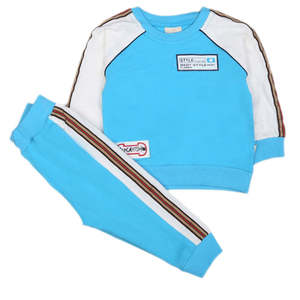 Traje de 2 Piezas de Manga Larga para Niños - Azul - Product Image 3
