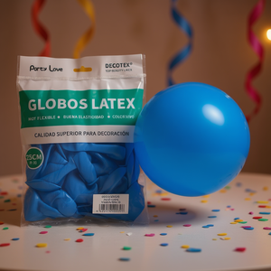 Palloncini in lattice Party Love 25 cm Blu Chiaro R10 per decorazioni - Product Image 3