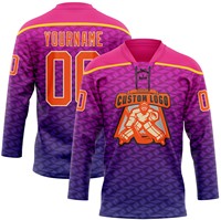 Maillot de hockey sur glace personnalisé respirant à séchage rapide avec col en dentelle, uniforme d'équipe sublimé, nom d'équipe personnalisé, logo personnalisé, unisexe adulte 100%