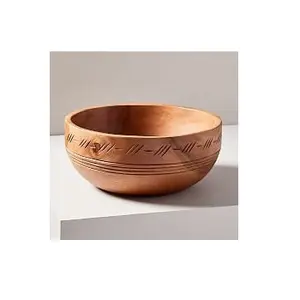 Bol rond en bois de designer pour couverts de nourriture Vaisselle de la plus grande qualité Bol à soupe pour dessert de mariage Fournisseurs en gros - Product Image 1