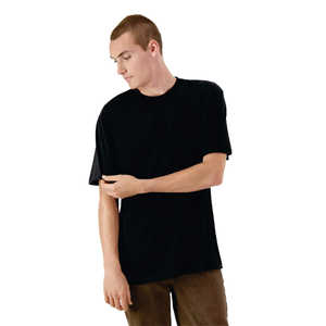 Camiseta negra de ajuste Normal para hombre, algodón suave, cuello redondo, manga corta, sólida, Formal, ecológica, camiseta de verano, gimnasio, uso diario - Product Image 6