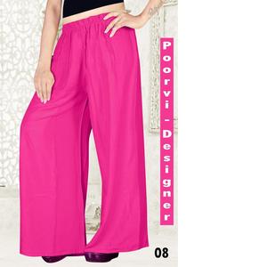 Pantalon d'hiver décontracté en rayonne rose clair de qualité supérieure PLAZZAO Jogger Bottom avec taille grande gratuite disponible au meilleur prix - Product Image 1