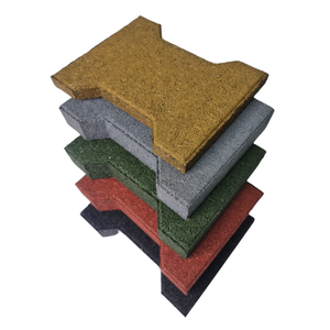 Factory Wholesale Price Rubber Flooring Shock-Absorbent High Impact Supersafe Dog Bone T-Bone Rubber Tiles for Amusement Park - Product Image 1