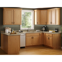 Gabinetes de cocina de madera maciza de estilo americano, gabinetes colgantes de pared de madera, gabinete de cocina Modular personalizado de alta calidad