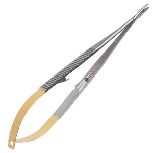 3 Castroviejo 7 " ( 18cm ) Micro cirugía Sature fórceps/Tijeras/portaagujas curvado/TC fórceps equipos dentales - Product Image 1