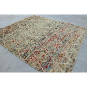 พรมตุรกีขนาดใหญ่พิเศษ 8x9.4 ฟุต พรมวินเทจ พรมสีขาวล้วน - Product Image 4