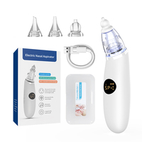 Nettoyeur de nez électrique pour bébé, appareil de nettoyage de nez en silicone de qualité alimentaire, aspirateur nasal léger avec musique, vente en gros