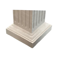 Colonne carrée en travertin naturel, pilier en acier inoxydable pour la conception architecturale d'intérieur, design moderne, résistant à l'eau, sur mesure
