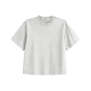 Streetwear en détresse surdimensionné de haute qualité en plein air décontracté lavé crop top box slim fit à la mode lavage à l'acide T-shirts pour hommes - Product Image 4